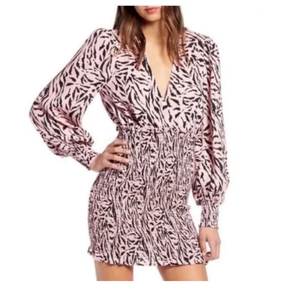 AFRM pink zebra mini dress